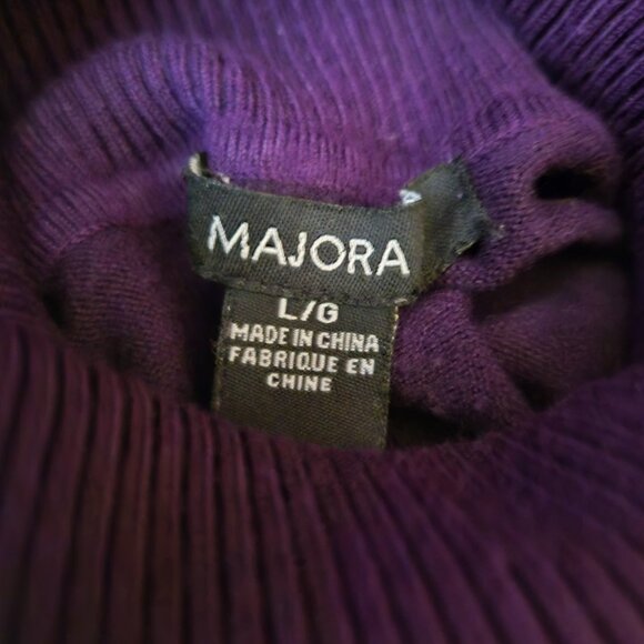 Y2K Purple Argyle Sweater Size L Cap Sleeve Fitted Office Siren Academia Preppy - Picture 10 of 11